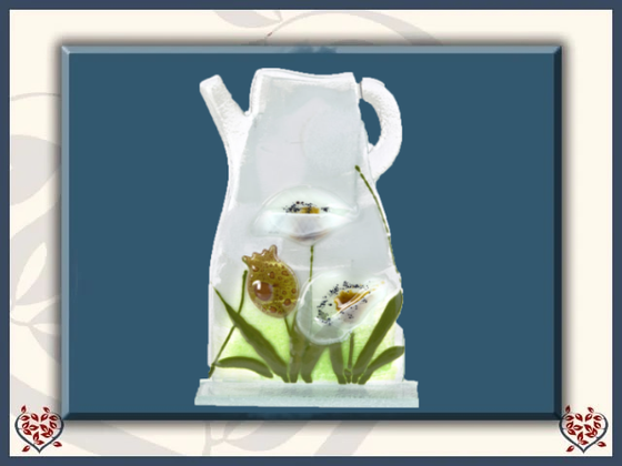 PITCHER ~ WHITE FLOWER | Nobile Glass