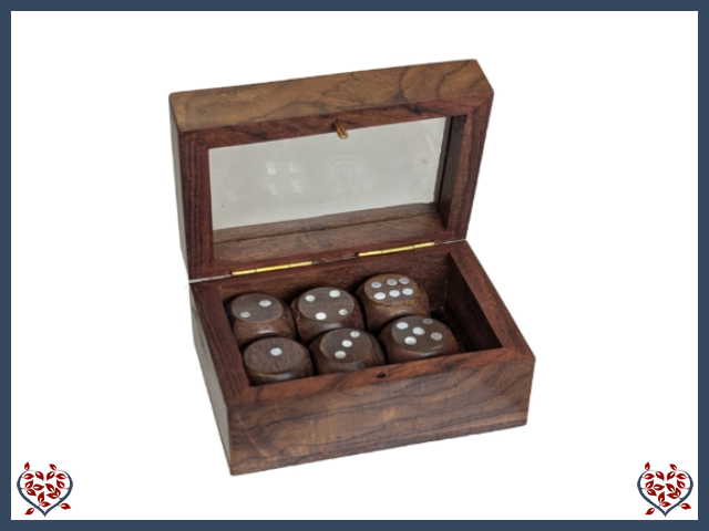 6 DICE GLASS BOX | Traditional Games