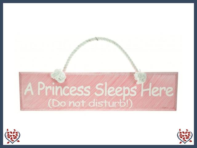 "A PRINCESS SLEEPS HERE ~ WOODEN SIGN |  Wall Decor