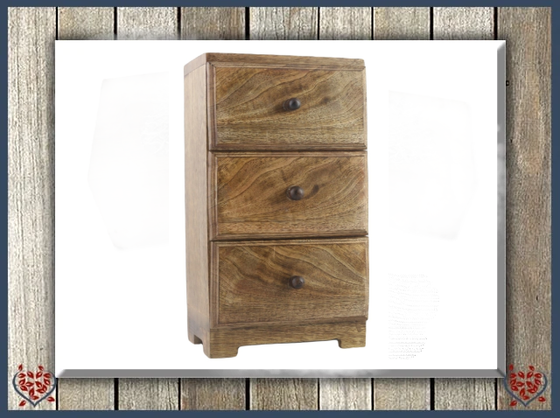 3 DRAWER PLAIN CHEST | Wooden Home Accessories