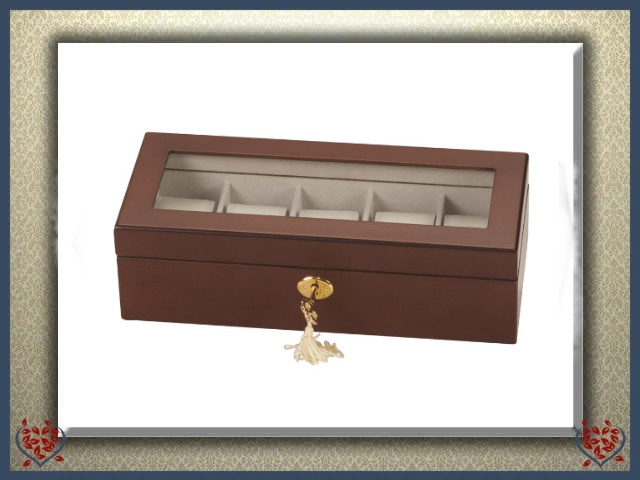 ADAM LOCKABLE WOODEN 5 WATCH BOX | Watch Boxes