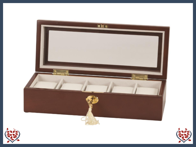 ADAM LOCKABLE WOODEN 5 WATCH BOX | Watch Boxes