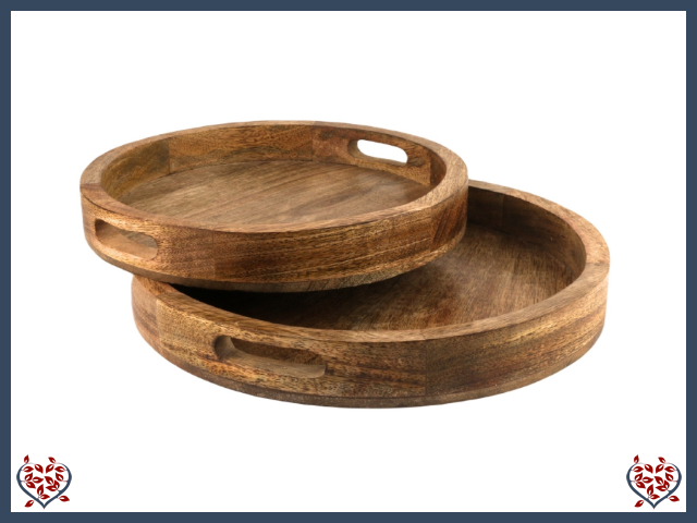 PLAIN CIRCULAR TRAY | Wooden Boxes & Bowls