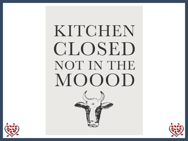 KITCHEN CLOSED ~ METAL SIGN |  Wall Decor