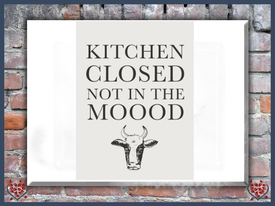 KITCHEN CLOSED ~ METAL SIGN |  Wall Decor