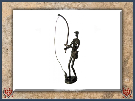 FISHERMAN ~ METAL FIGURINE | Figurine