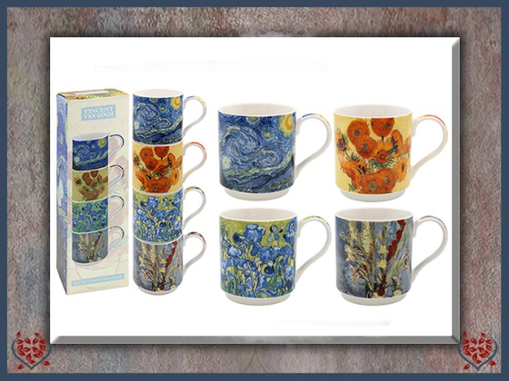 VINCENT VAN GOGH STACKING MUGS SET OF 4 | Mugs