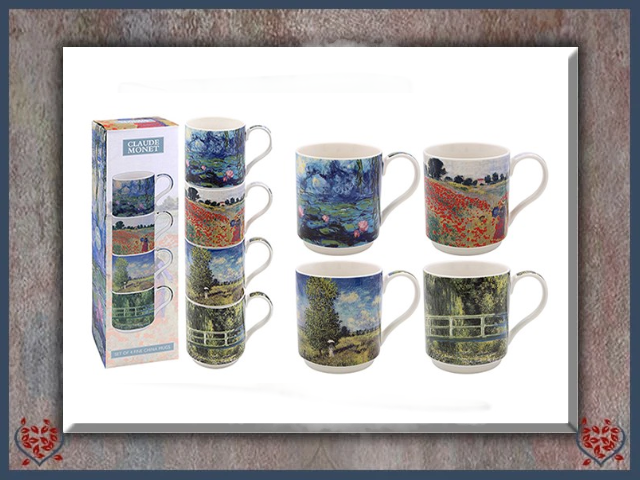 CLAUDE MONET STACKING MUGS SET OF 4 | Mugs