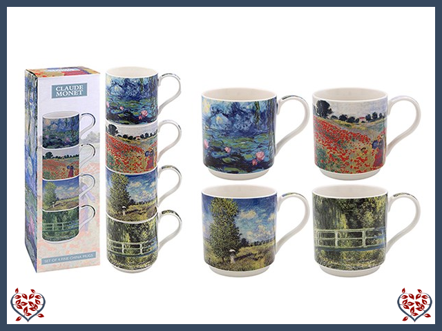 CLAUDE MONET STACKING MUGS SET OF 4 | Mugs