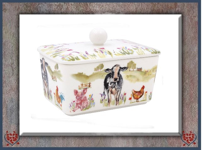 FARMYARD BUTTER DISH | China & Ceramics