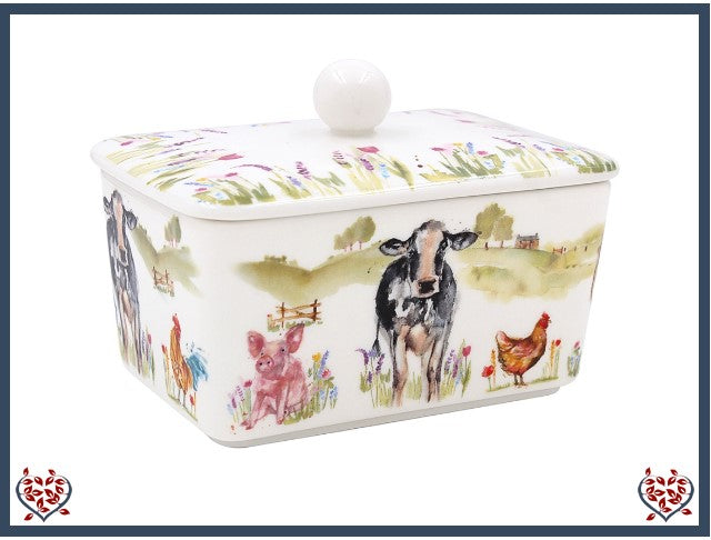 FARMYARD BUTTER DISH | China & Ceramics