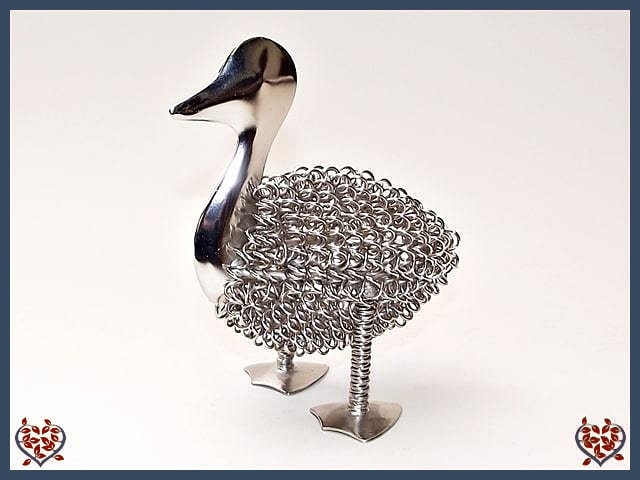 WIGGLE DUCKLING ~ SILVER | Animal Figures - Paul Martyn Interiors