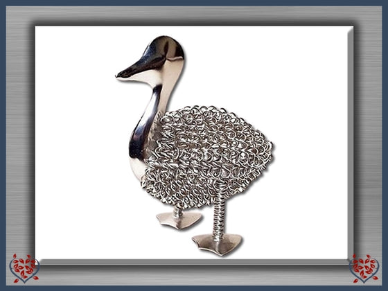 WIGGLE DUCKLING ~ SILVER | Animal Figures - Paul Martyn Interiors